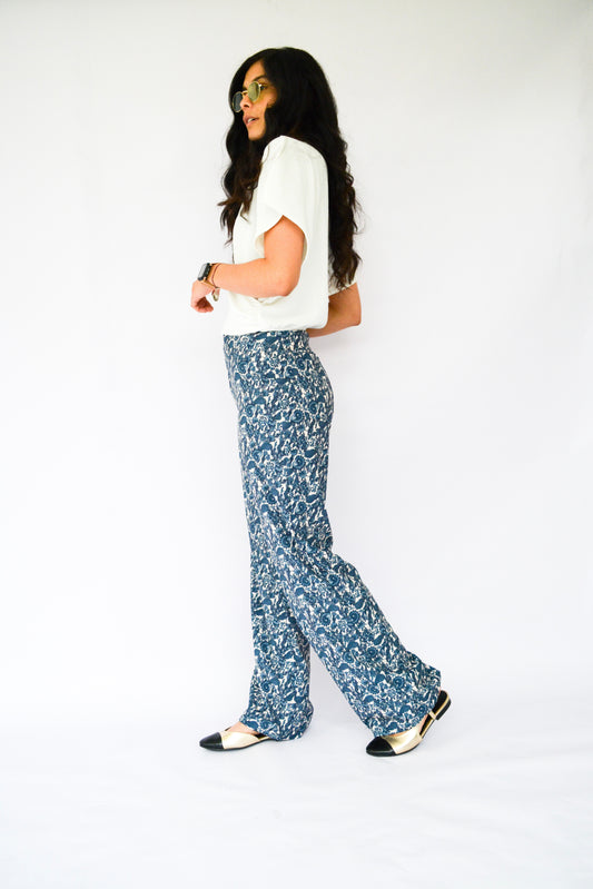 pantalón algas azules