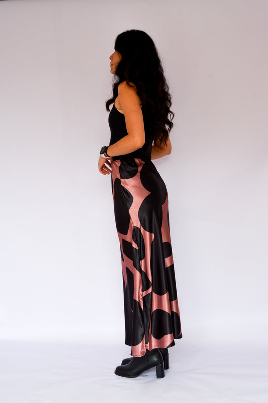 falda seda estampada formas