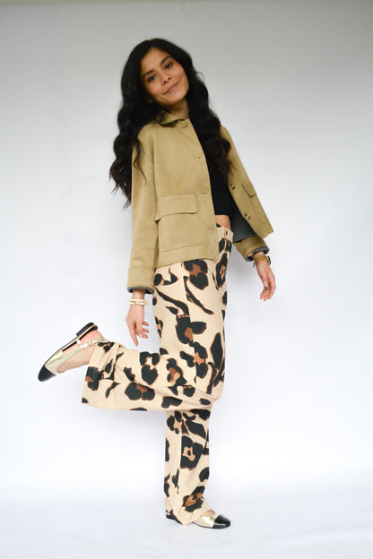 pantalón estampado flores mantequilla