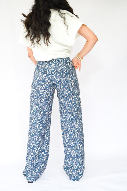 pantalón algas azules