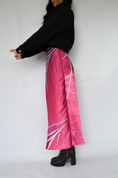 falda ramas fucsia
