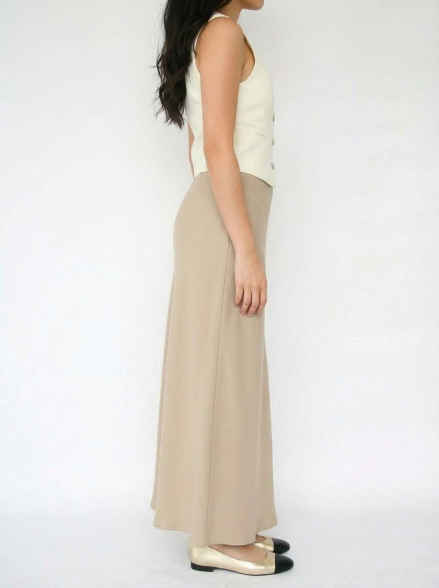 Falda forrada Sand (gris claro)