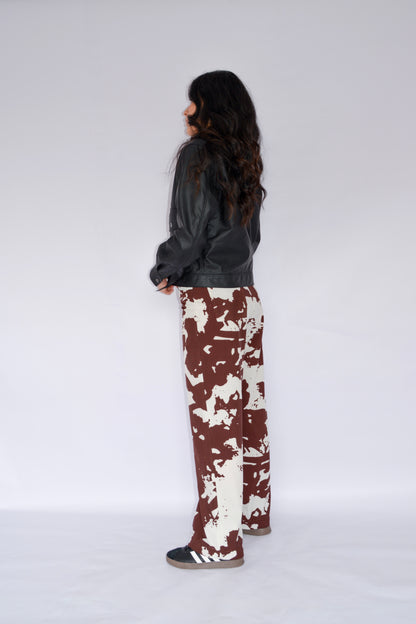 pantalón estampado vaca