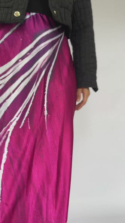 falda ramas fucsia