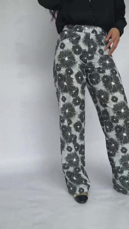 pantalón flor zinnia